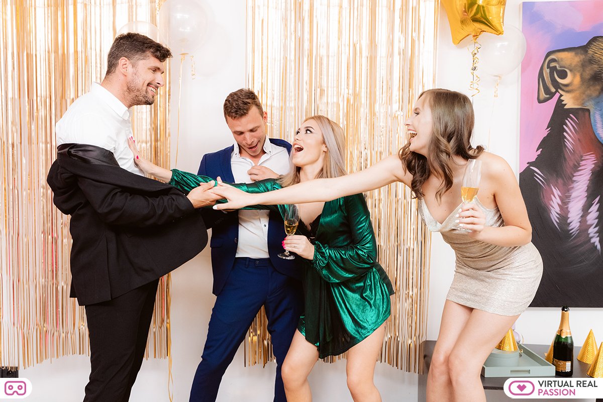 New Year's Eve sex party with Rika Fane and Stacy Cruz.
