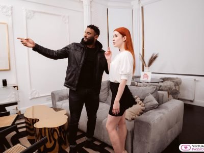 Black realtor Yves Morgan shows a beautiful client around a house.